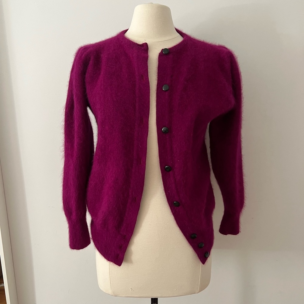 Vintage bottom down Purple cardigan.